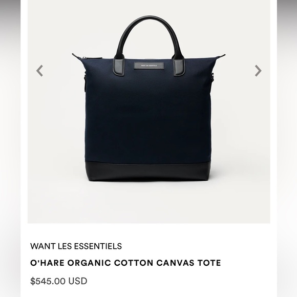 WANT Les Essentiels Navy O’Hare Organic Canvas Tote